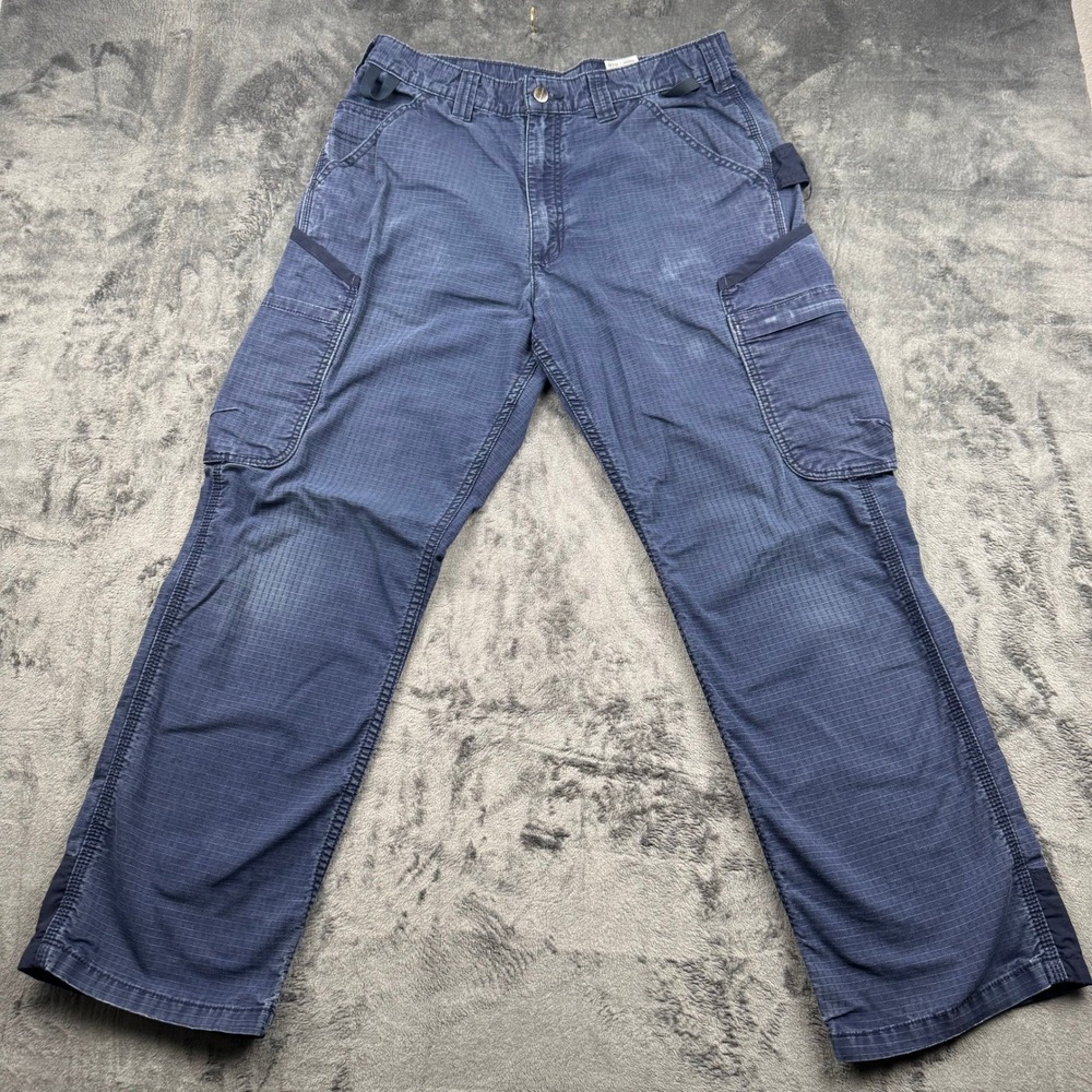 Carhartt Force Tappen Cargo Pants Navy Blue Ripstop 103903 Mens 33x30